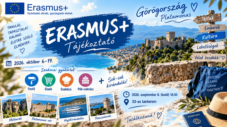 ERASMUS+ – SZÜLŐI ÉS TANULÓI TÁJÉKOZTATÓ