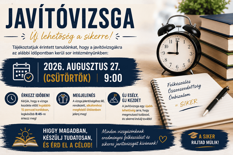 JAVÍTÓVIZSGA