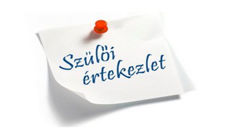 SZÜLŐI ÉRTEKEZLET