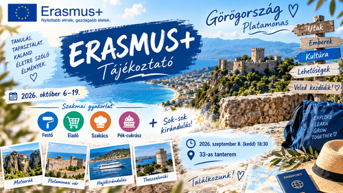 ERASMUS+ – SZÜLŐI ÉS TANULÓI TÁJÉKOZTATÓ