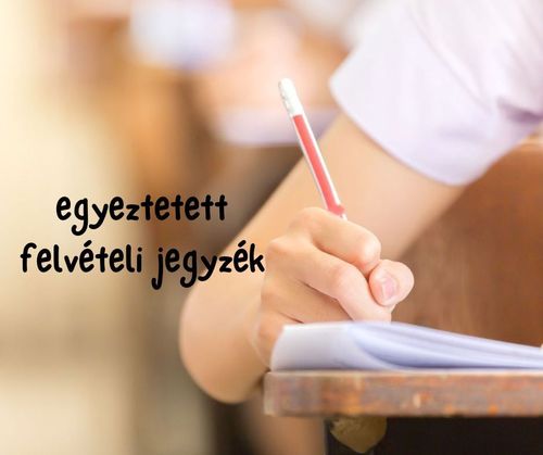 Egyeztetett felvételi jegyzék