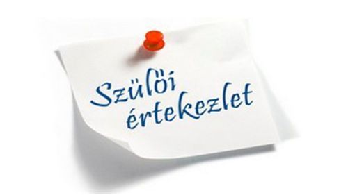 SZÜLŐI ÉRTEKEZLET